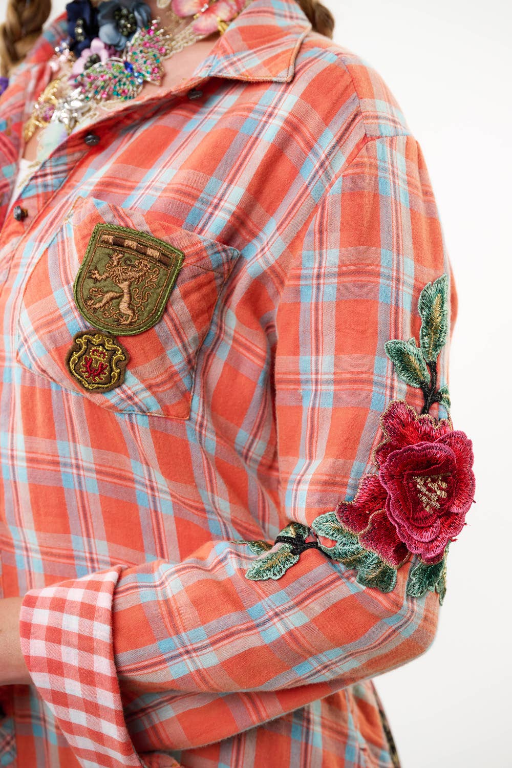 Ellie Floral Plaid Shirt