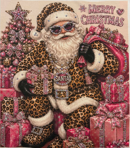 PRE ORDER Merry Christmas Cheetah Santa