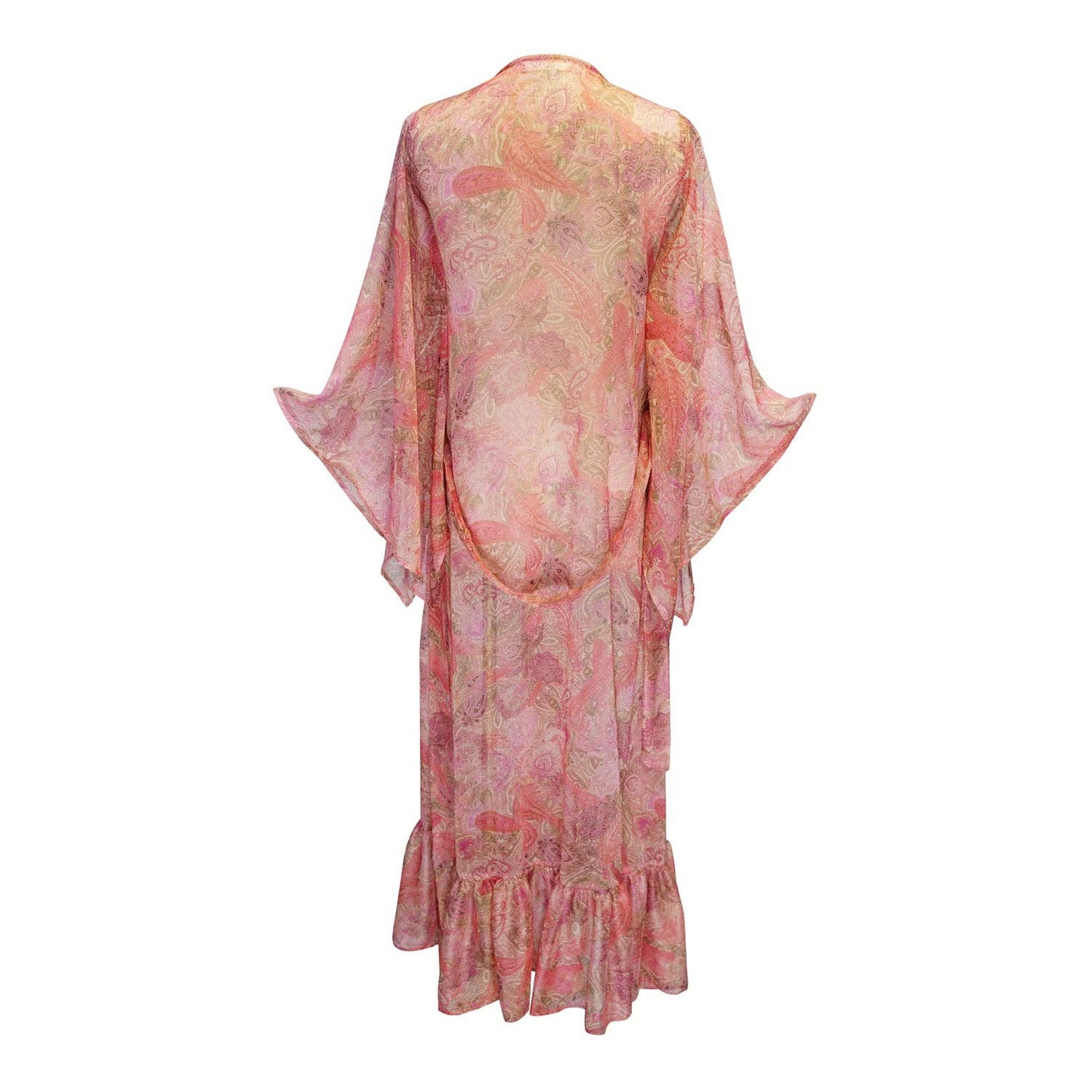 Blushing Paisley Flowing Sleeve Kimono