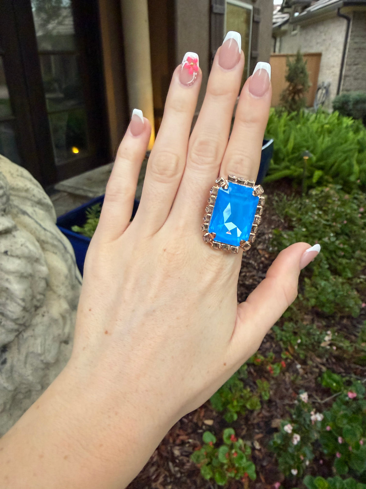 WETSTONE: Electric Blue Femme Fatale Ring