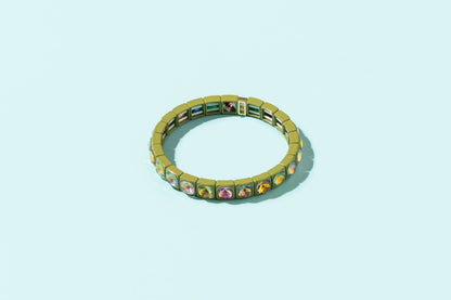 Enamel Stretch Bracelet - Earth Tone Colors - Asst Styles