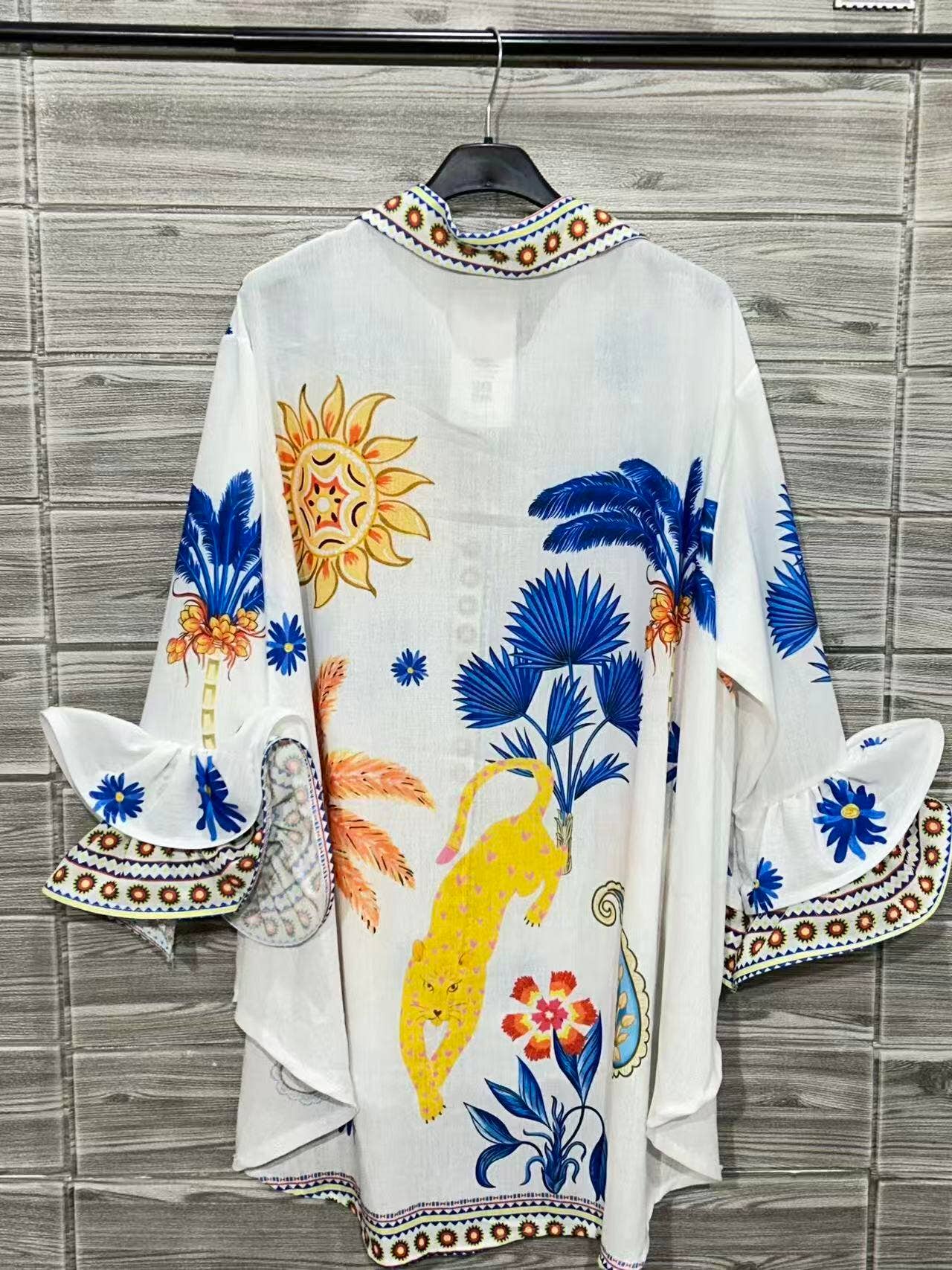 White Printed Sun Shirt