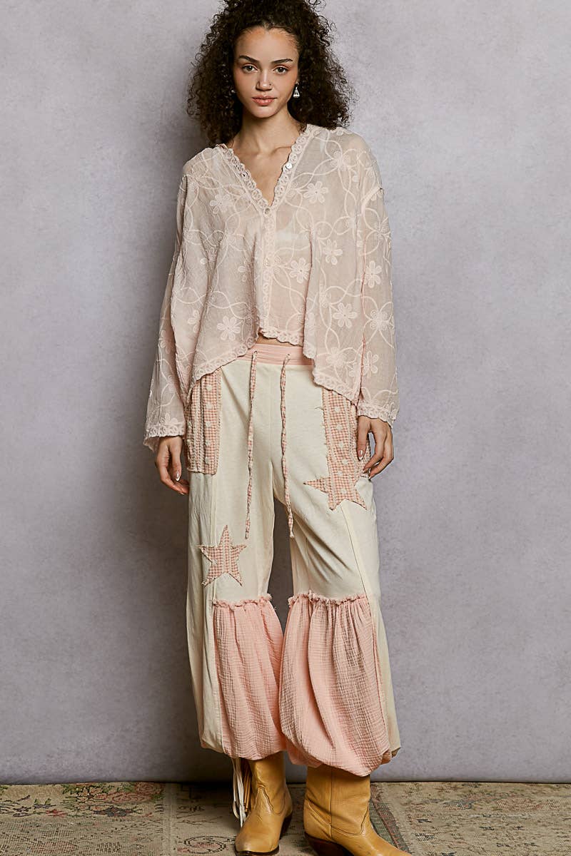 Boho Embroidered Linen Hooded Jacket