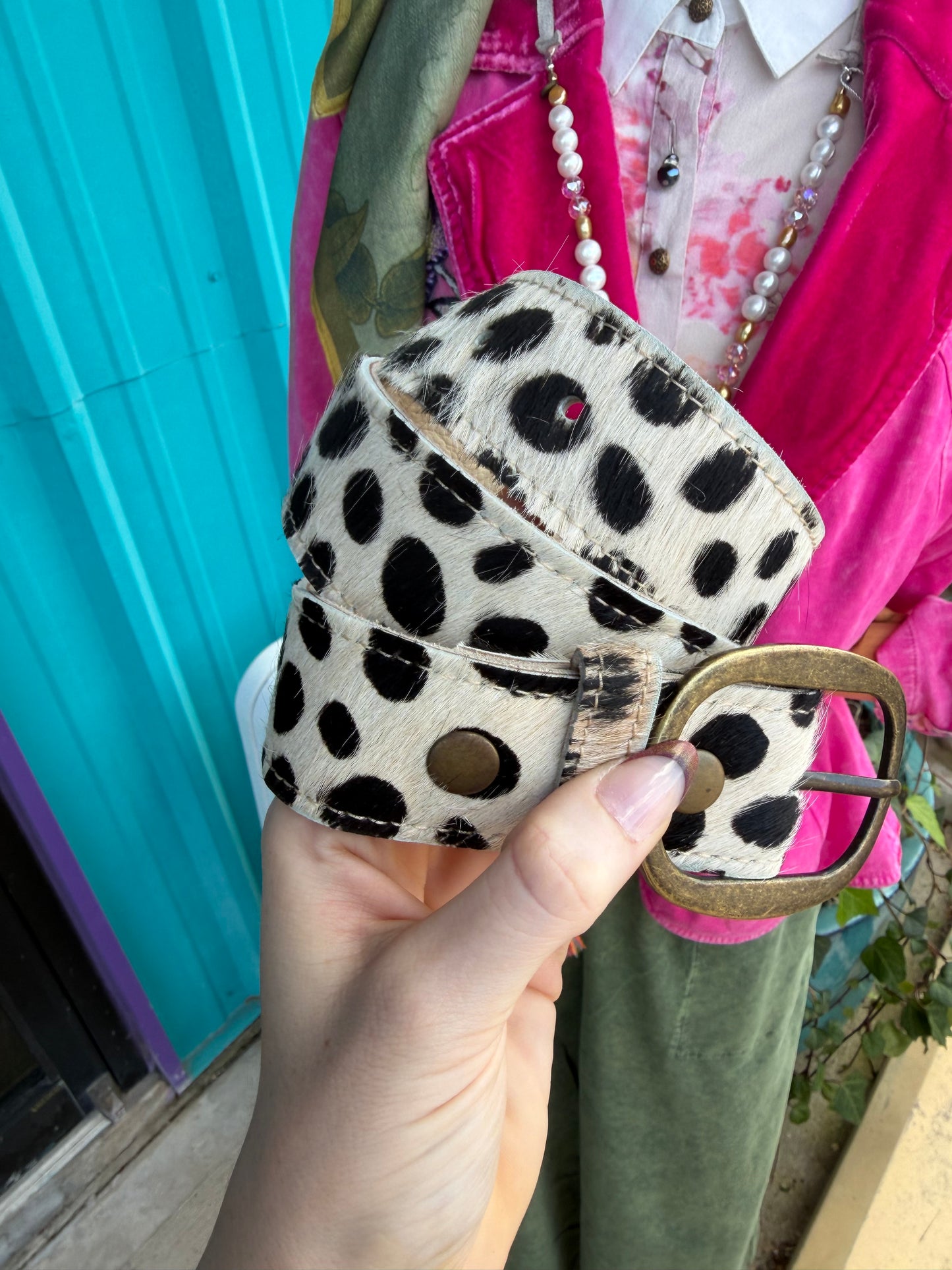Always Misbehavin' Cowhide Belt