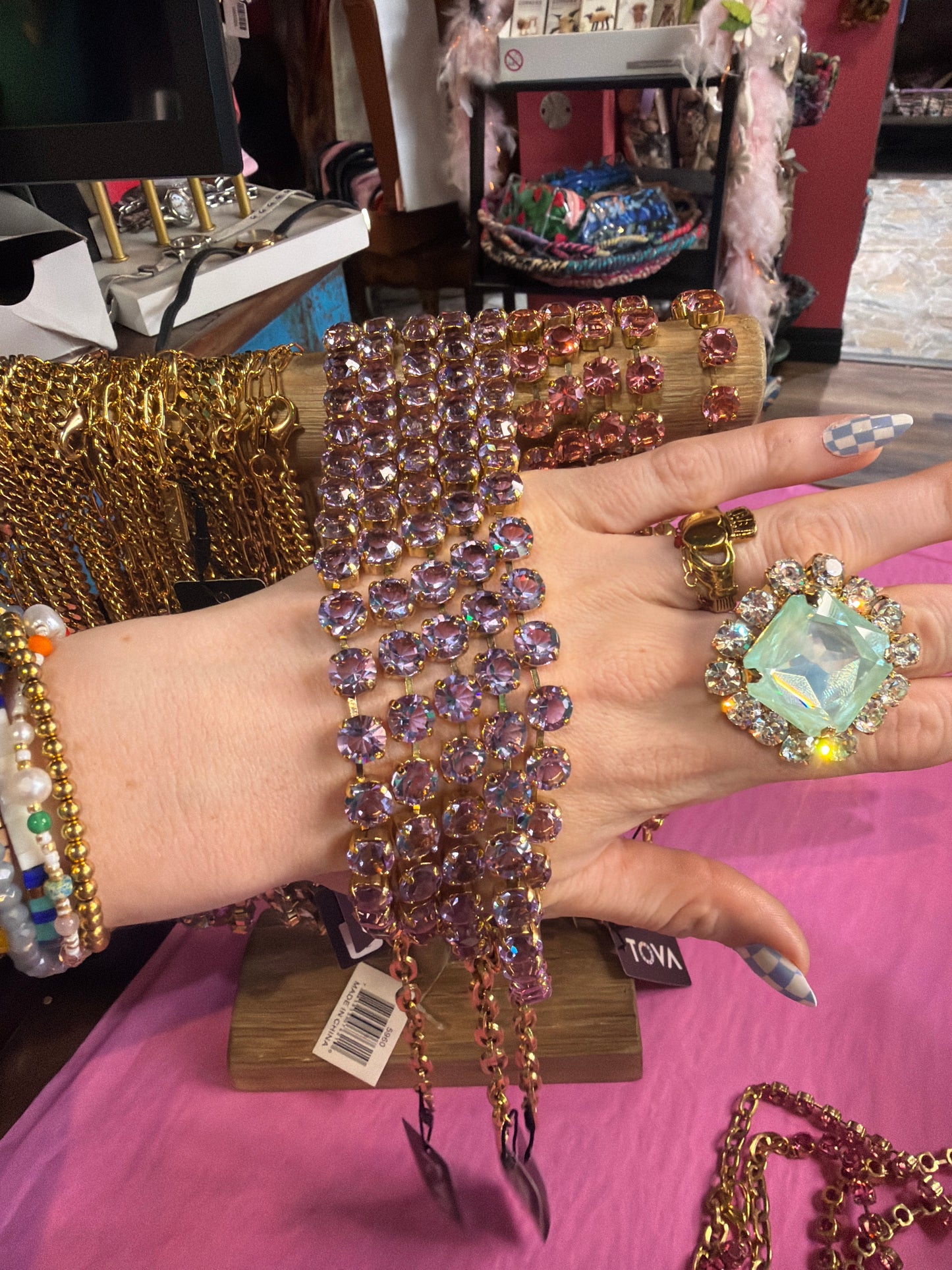 Oakland Necklace in Fairy Dust/ Unfoiled Violet