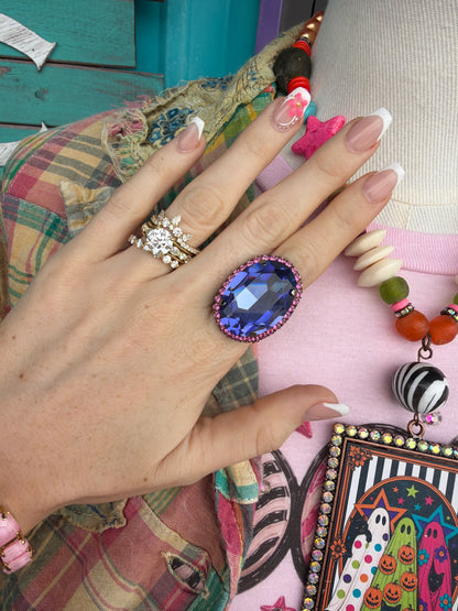 WETSTONE: Purple and Pink Gunmetal Liz Taylor Ring