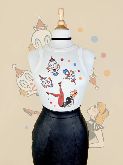 Boppin’ Big Top Rib Racer Tank in Natural