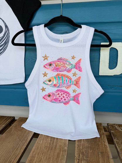 Glitter Fish Cropped Tank
