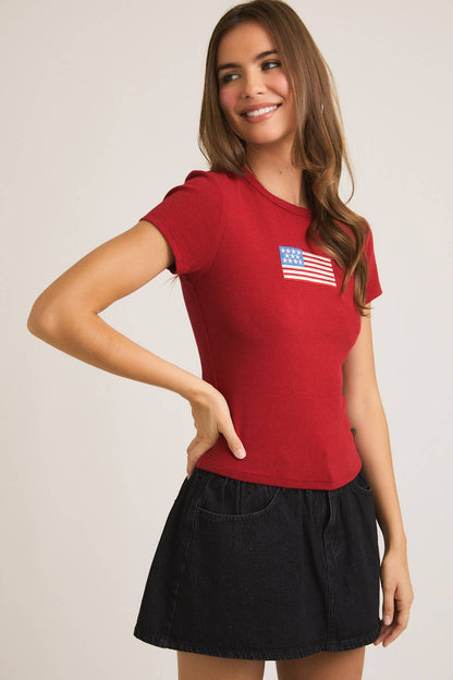 SHORT SLEEVE USA T-SHIRT
