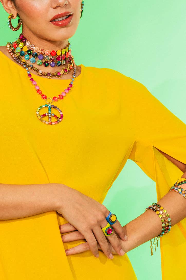 PEACE POP NECKLACE CANDY CRUSH