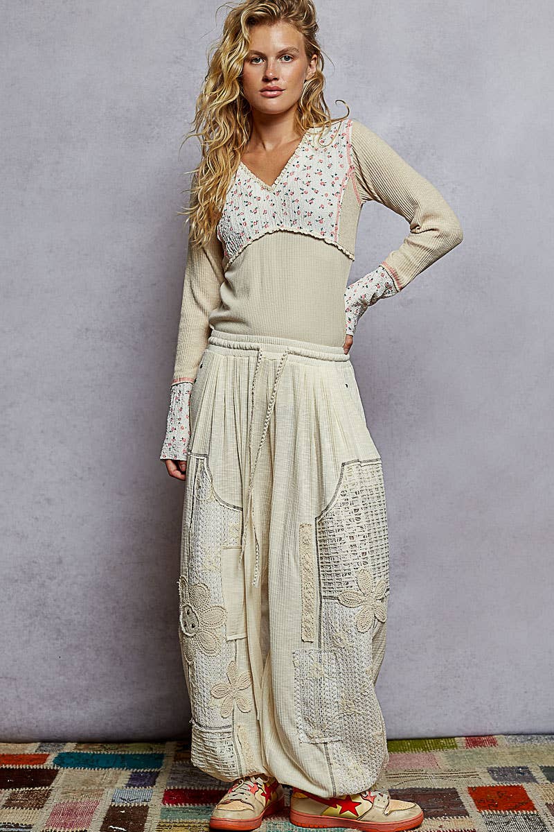 Floral Thermal Knit Top