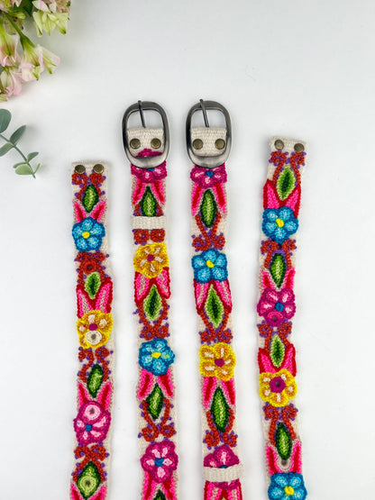 Primavera Skinny Embroidered Belt