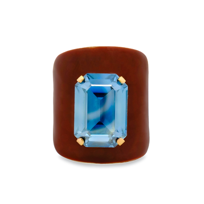 Mini Roddy Ring in Enamel Midnight Express