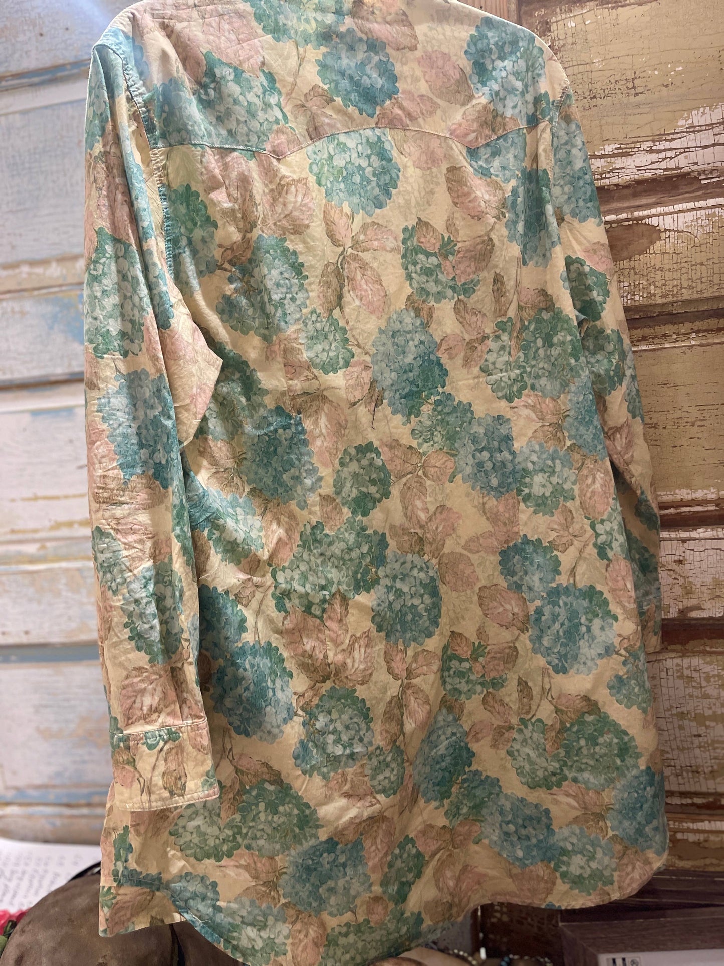 Hydrangea Snap Front Dress Tunic Blouse