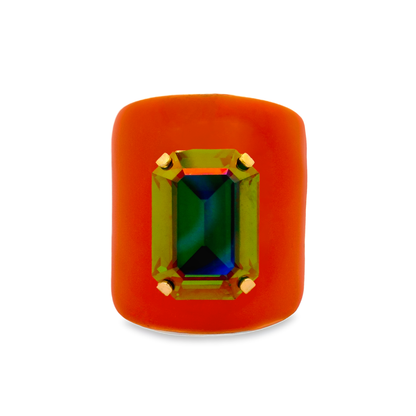 Mini Roddy Ring in Enamel Midnight Express