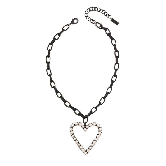 SMUTT PEARL HEART NECKLACE