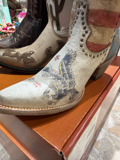 Jorie Short 8in Crackled Taupe Old Gringo Cowgirl Boots
