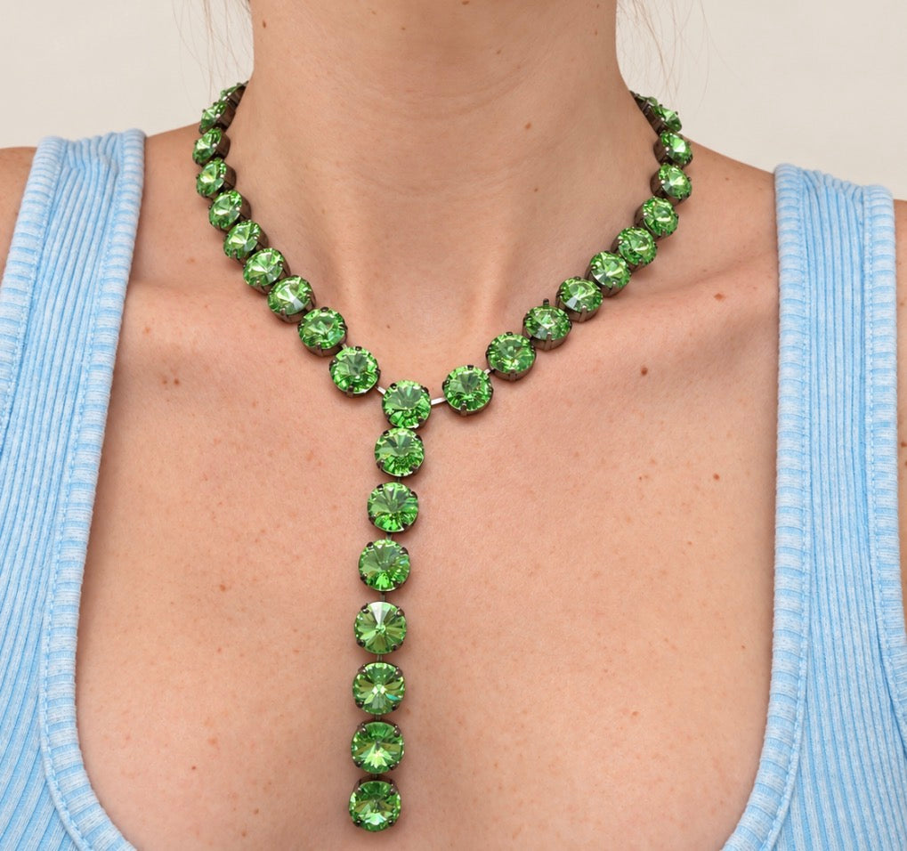 Wet Stone: Peridot Mini lariat