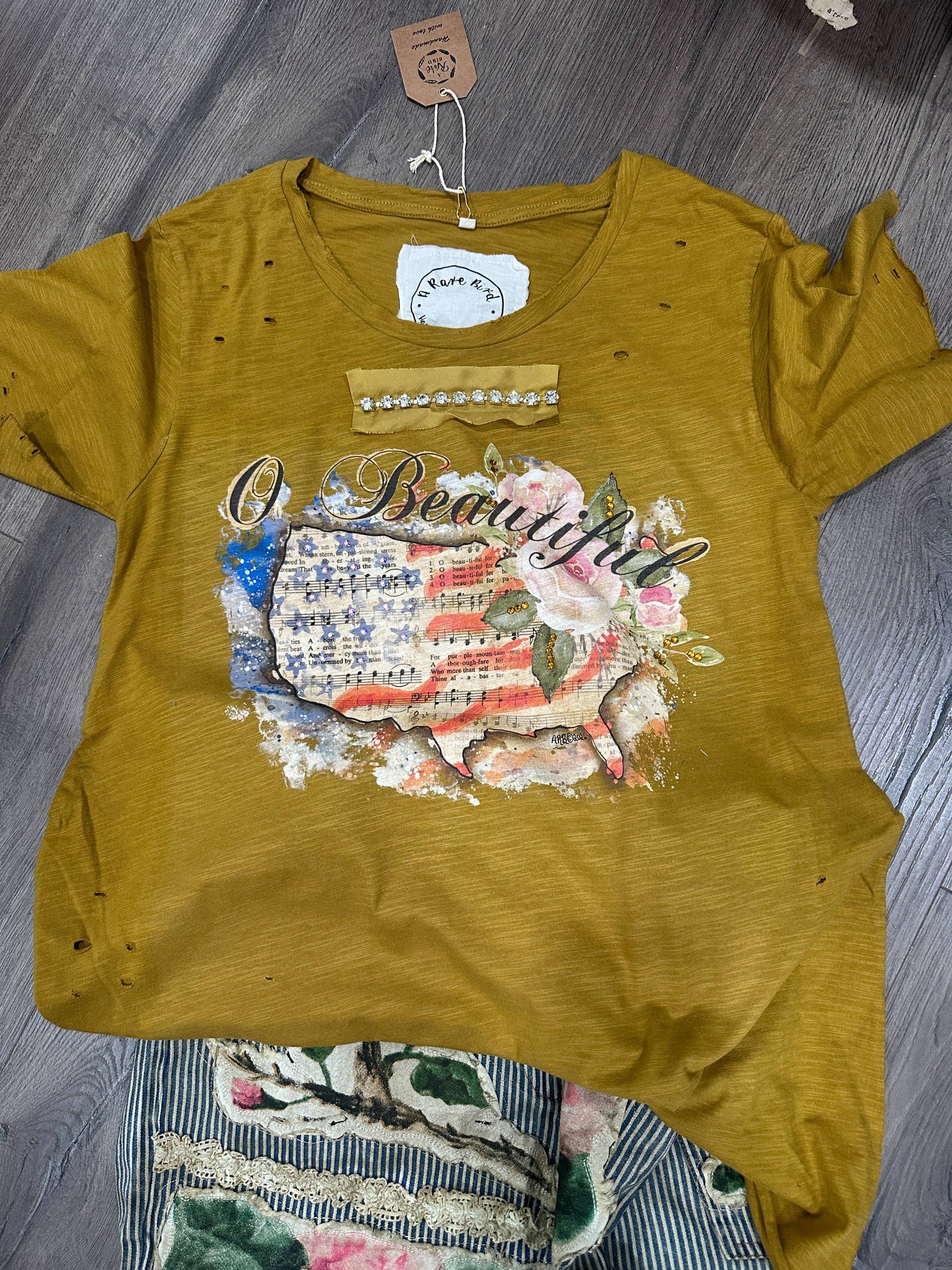 O Beautiful USA Tattered Tee