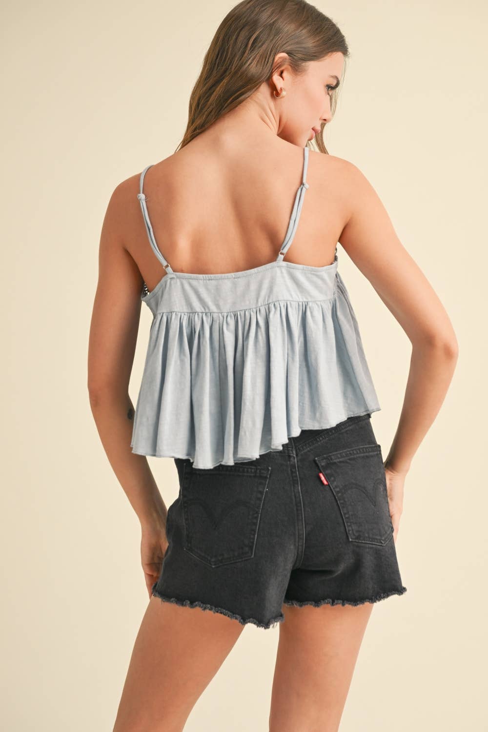 CROCHET CONTRASTED TANK TOP