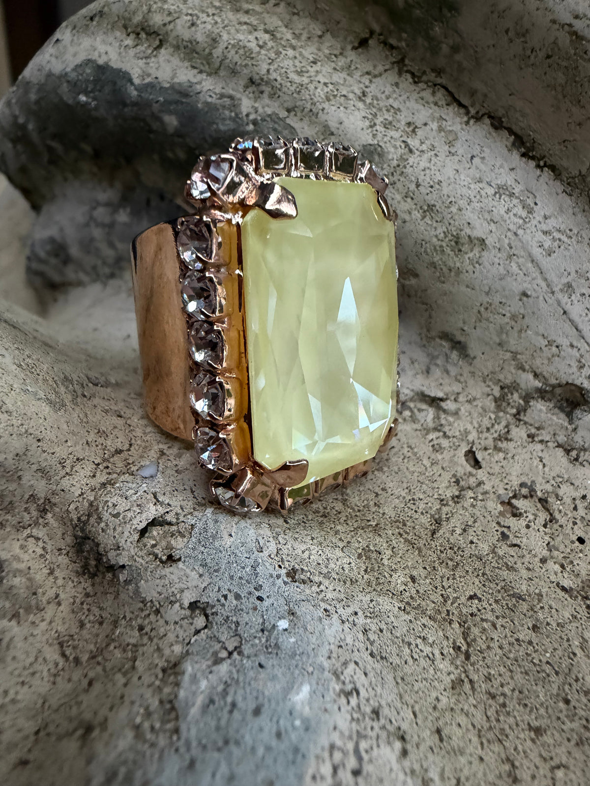WETSTONE: Soft Yellow Ignite Femme Fatale Gold Ring