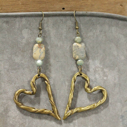 Heart Dangle Earrings