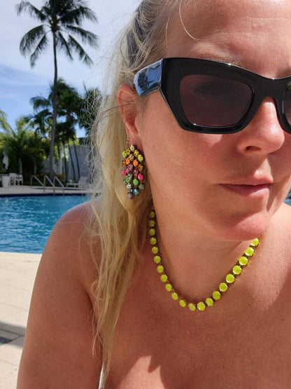 Oakland Antique Gold Neon Necklace