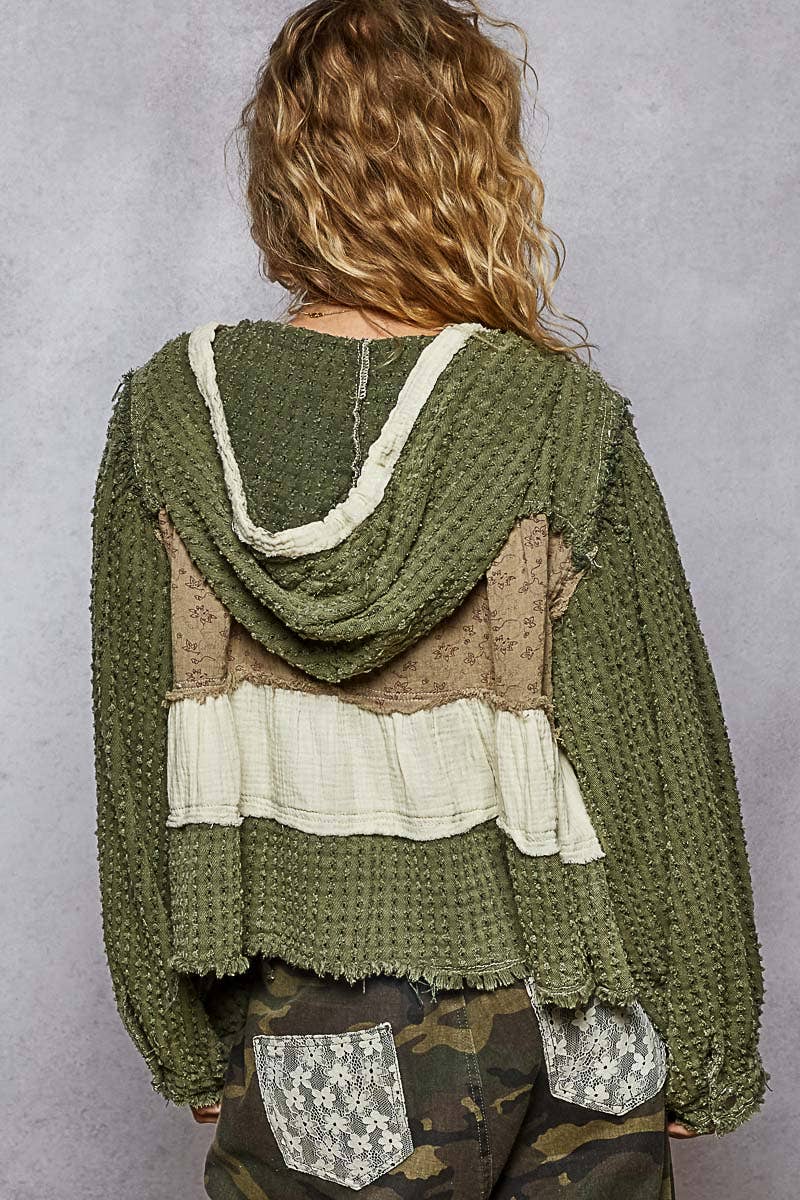 Boho Babe Tiered Babydoll Hooded Top