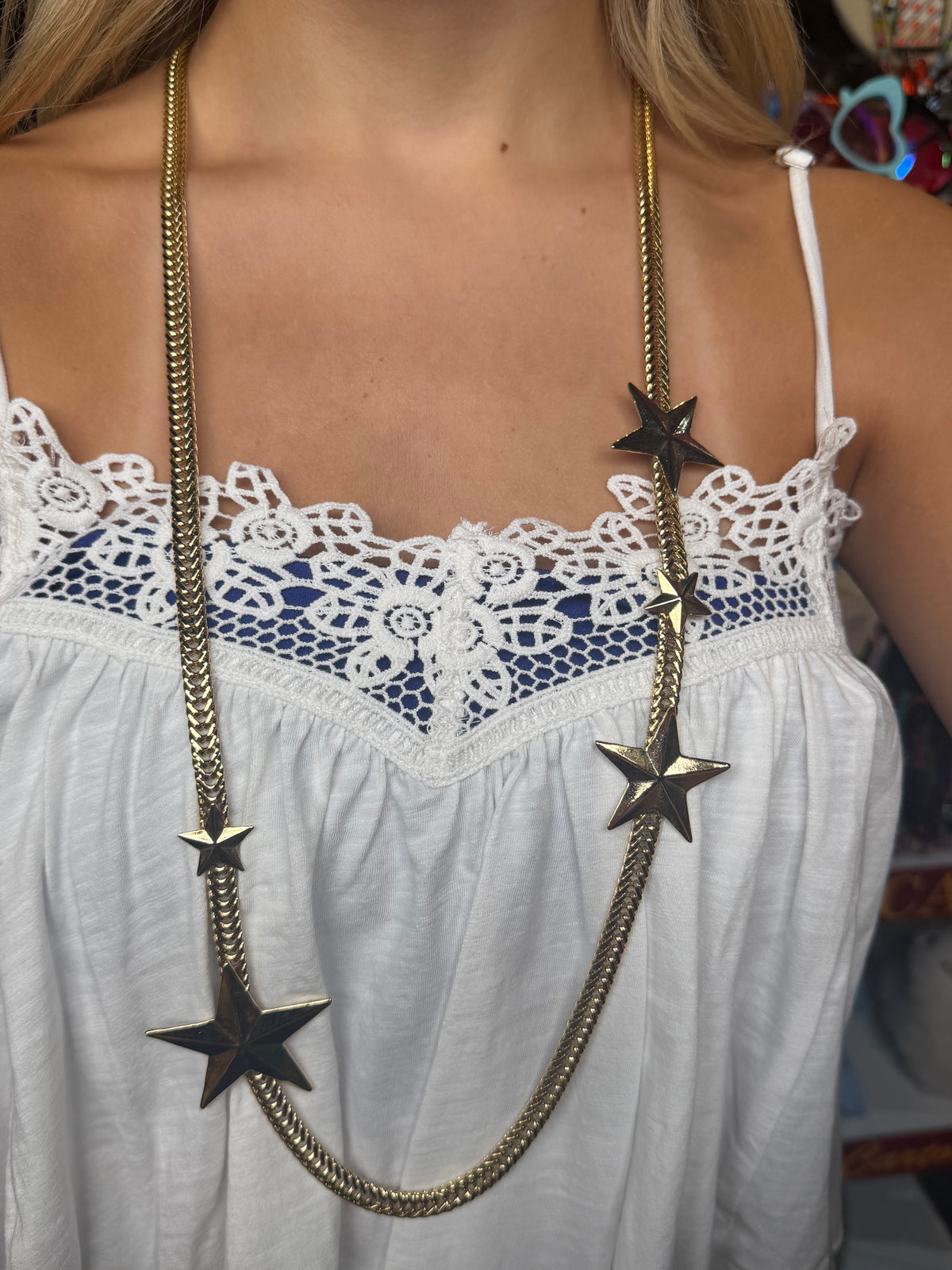 GOLD OKLAHOMA CITY STARS NECKLACE