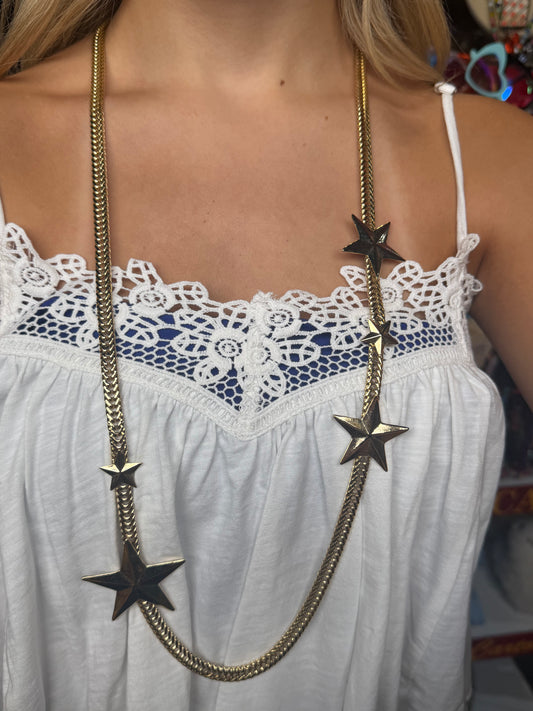 GOLD OKLAHOMA CITY STARS NECKLACE