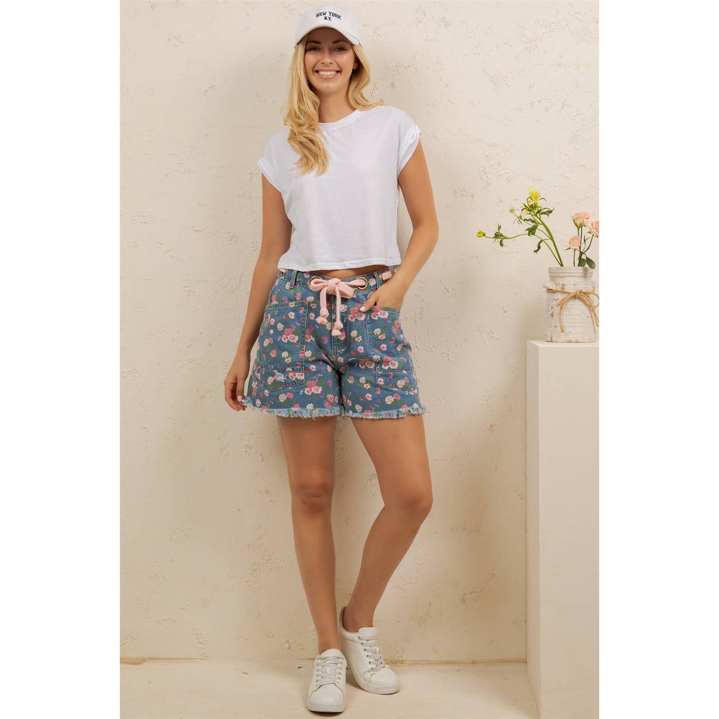 ROSE GARDEN DENIM SHORTS