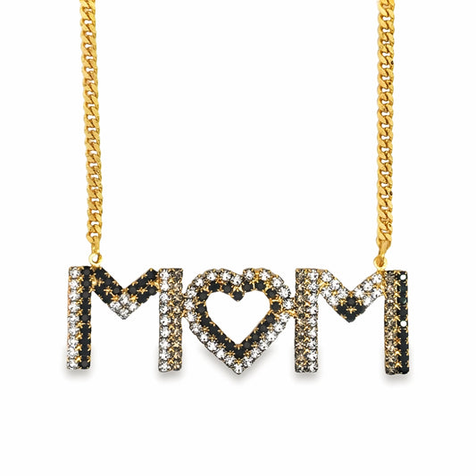 MOM Necklace in Metallics Gold/Black