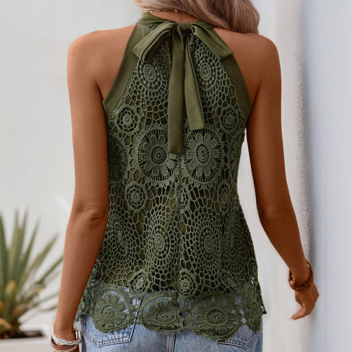 Crochet Lace Halter Top