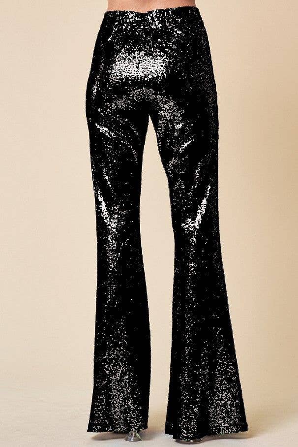 BLACK SEQUINS PANTS