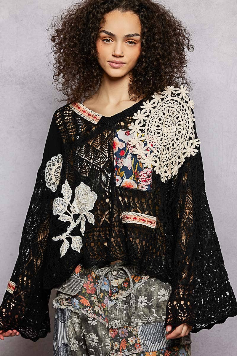 V-neck Long Sleeve Oversized Fit Summer Sweater Top