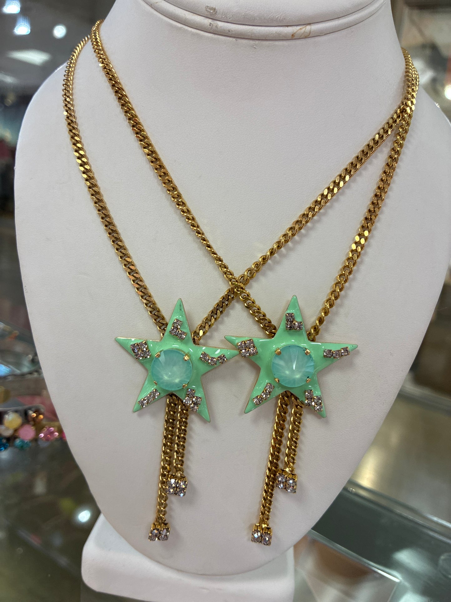 Mint Bolo Star Necklace