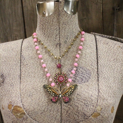 Bold Beauty Butterfly Layered Necklace