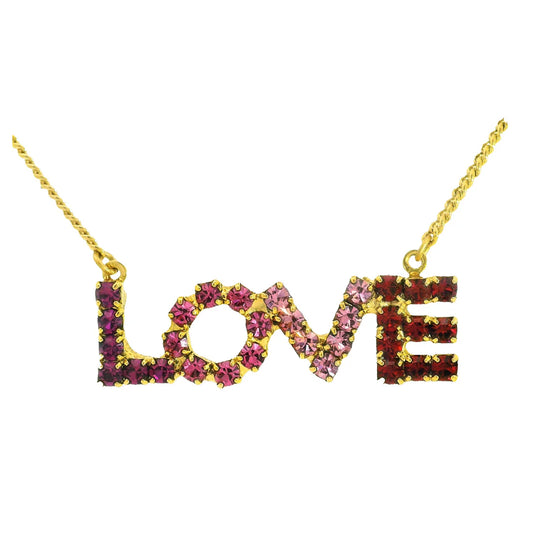 LOVE Marquee Necklace in Pinks