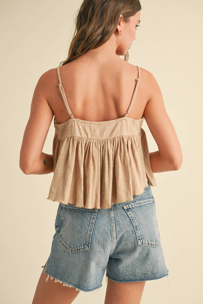 CROCHET CONTRASTED TANK TOP