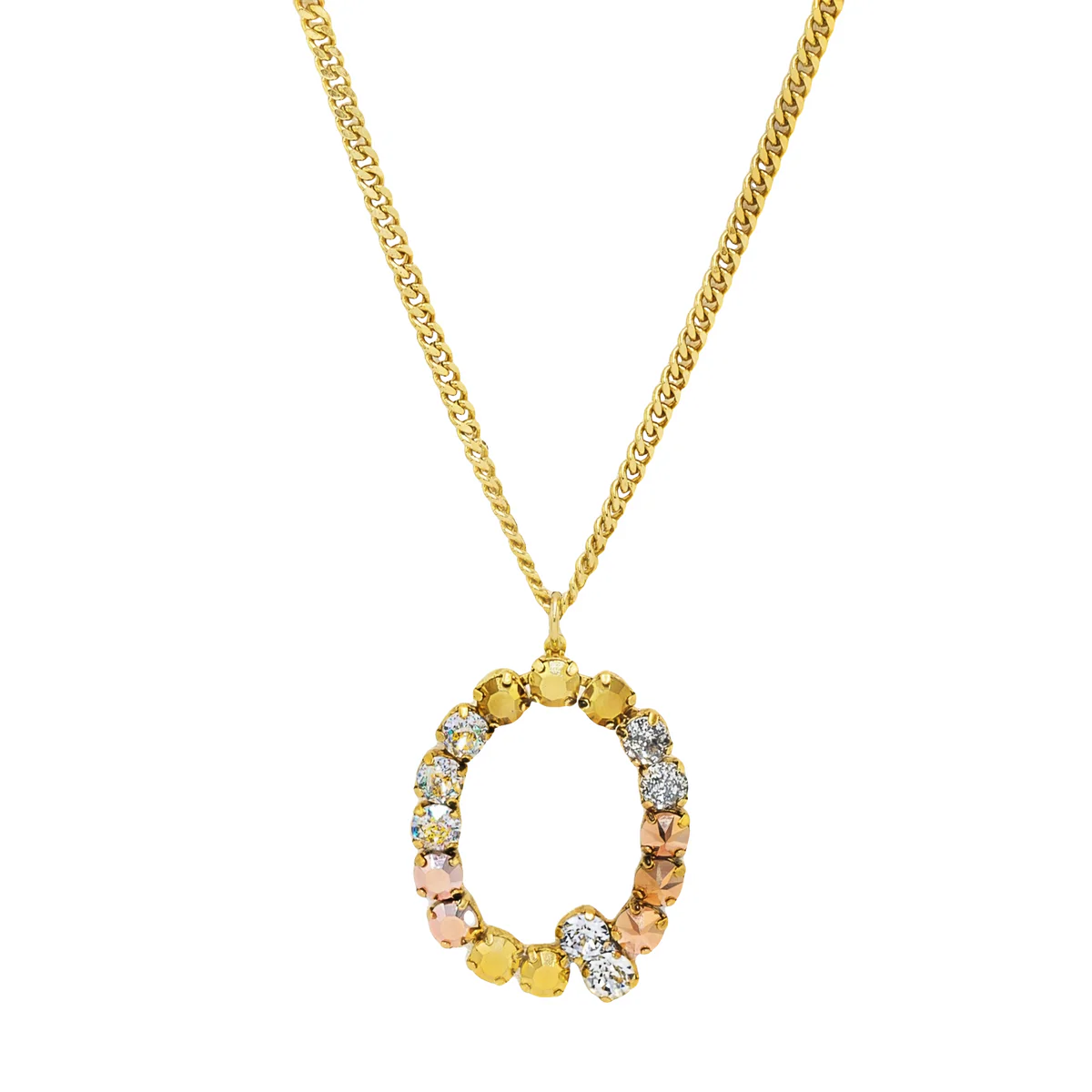 MONOGRAM NECKLACE IN COLORS IN METALLICS (ALPHABET)