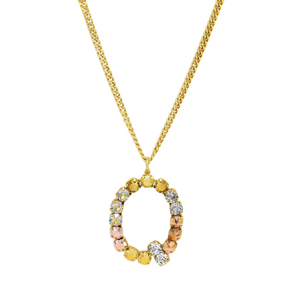 MONOGRAM NECKLACE IN COLORS IN METALLICS (ALPHABET)