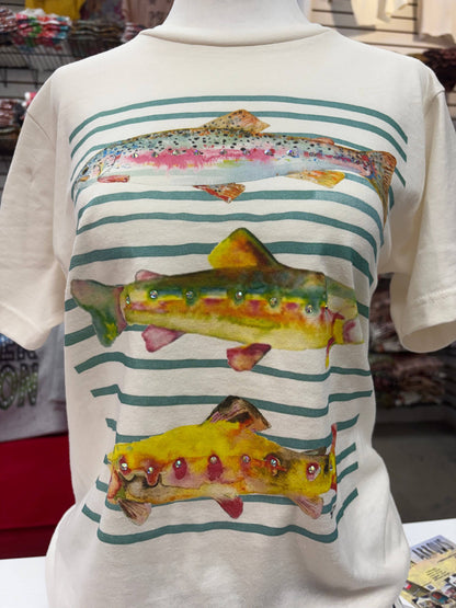 Fish T-shirt w crystals