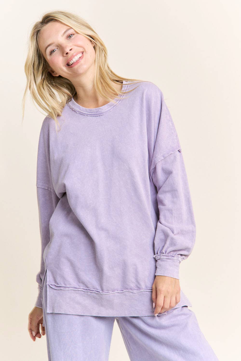 Mineral Wash Butterfly appliques Top