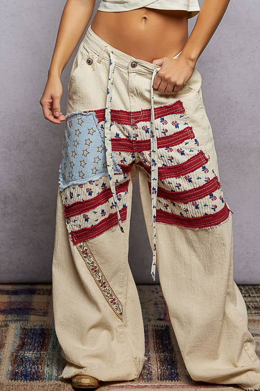 American Flag Patch Pants