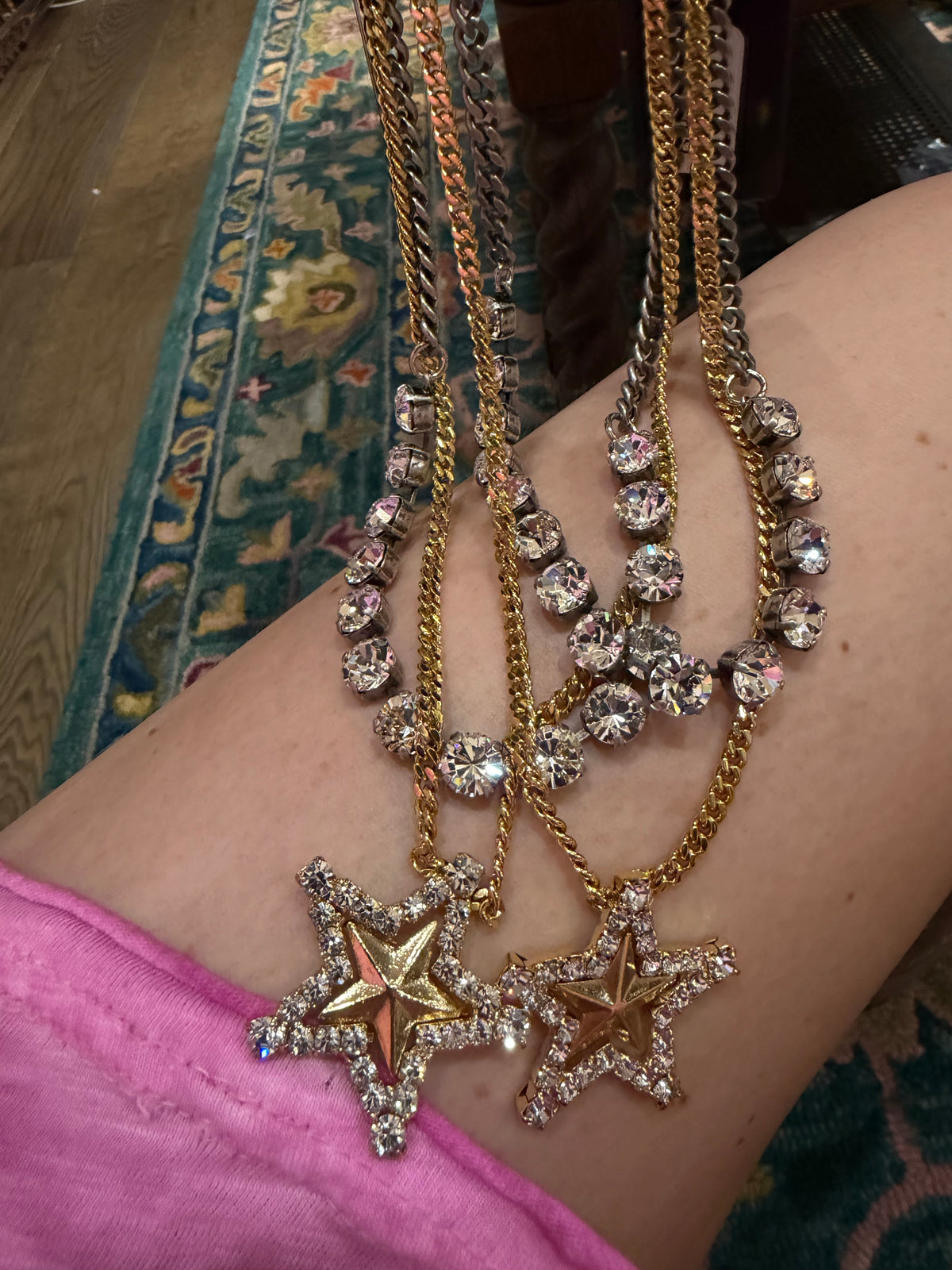 Layered stars Multi II Necklace