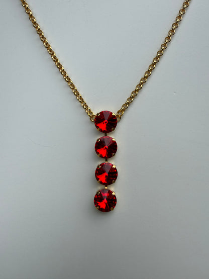WETSTONE: Cherry Red Noir Drop Necklace