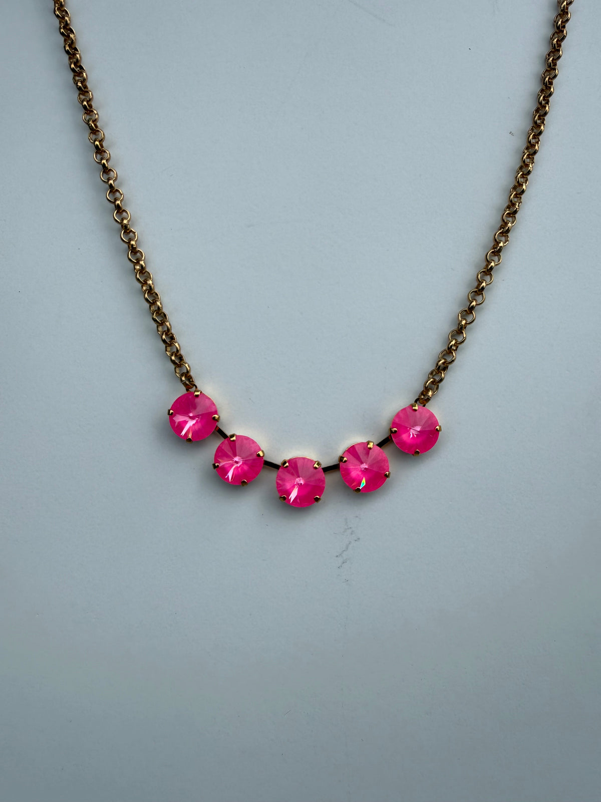 WETSTONE: Electric Pink Puddle Jumper Necklace