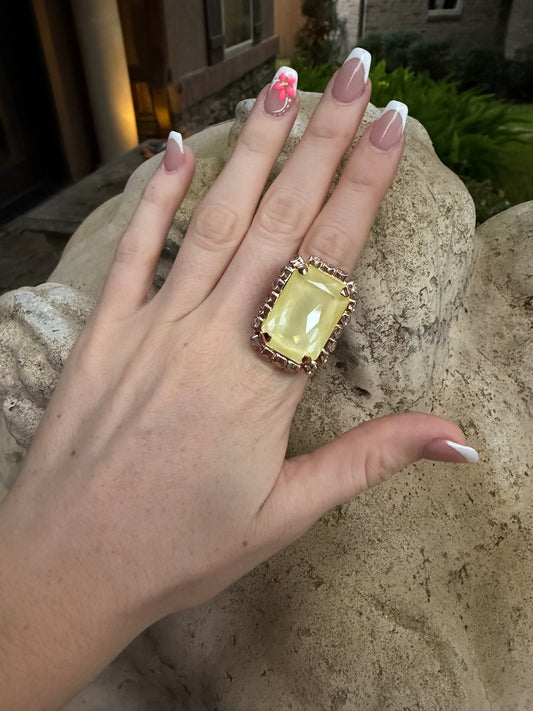 WETSTONE: Soft Yellow Ignite Femme Fatale Gold Ring