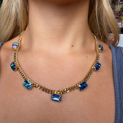 ALICE NECKLACE IN ICE BLUE GLIMMER