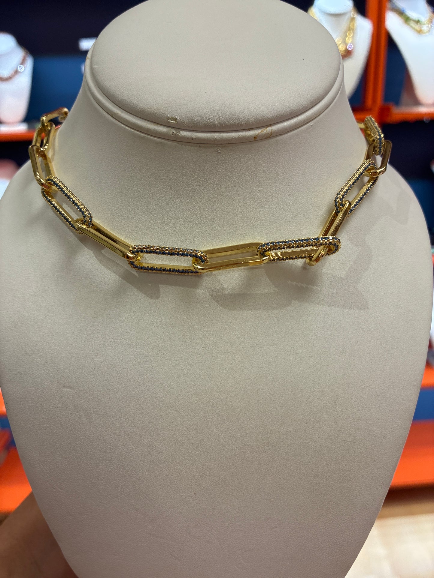Blue Emil 3 Link Necklace